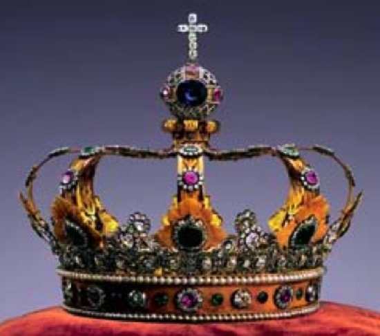 A gema no topo da cor�a da Bav�ria